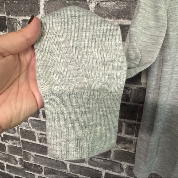 NWT Express mock neck turtleneck sweater gray merino wool blend - Picture 7 of 12